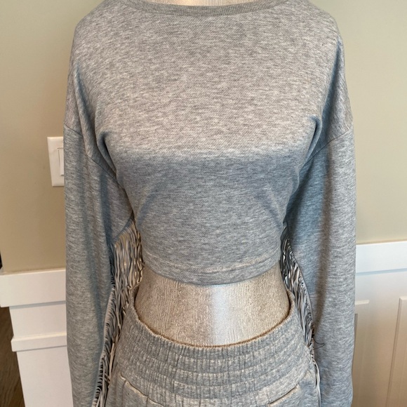 Grey Fringe Cotton 2 Piece Set - Picture 4 of 9